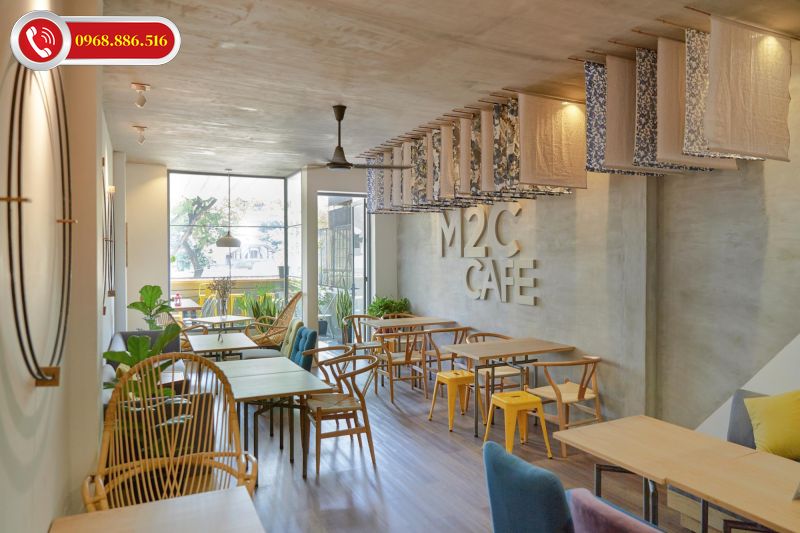 Xu hướng quán cafe này thường chan hòa ánh sáng cùng với những thiết kế hình khối tạo cảm giác vô cùng ăn ý. 