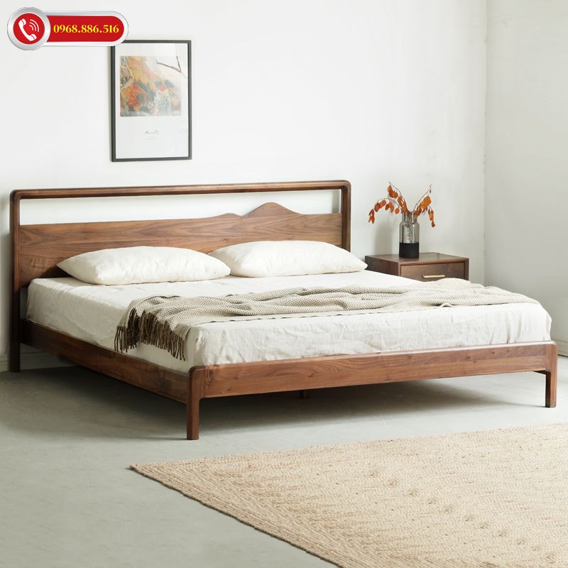 Mang nét đẹp hiện đại gỗ óc chó mẫu giường bắt mắt ngay lần nhìn đầu tiên