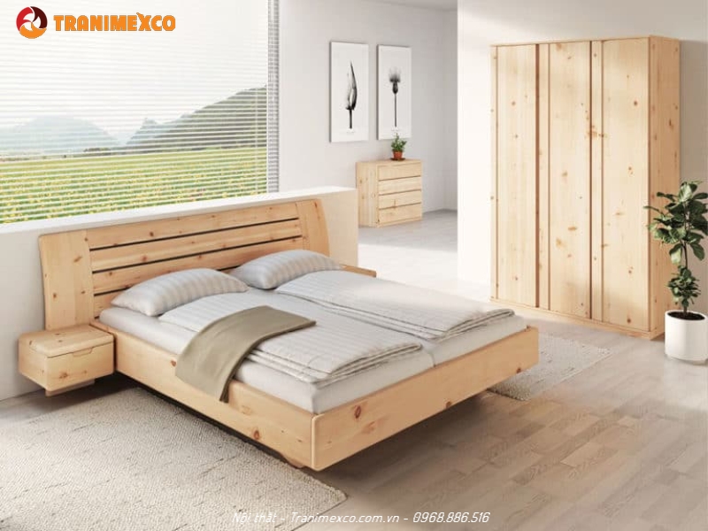 Combo phòng ngủ gỗ Sồi kiểu châu Âu