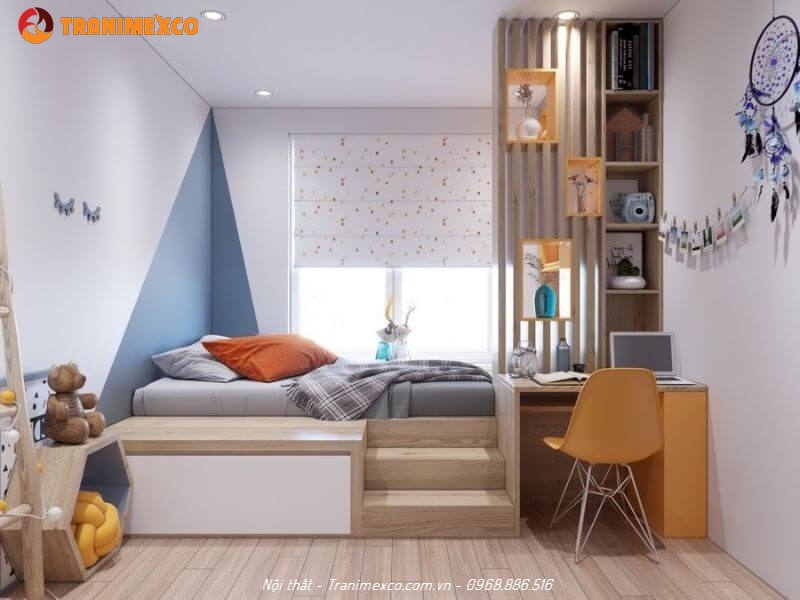 Combo nội thất gỗ công nghiệp cho phòng ngủ bé trai