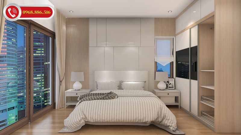 Phòng ngủ cho không gian nhà phố rộng rãi tiện nghi
