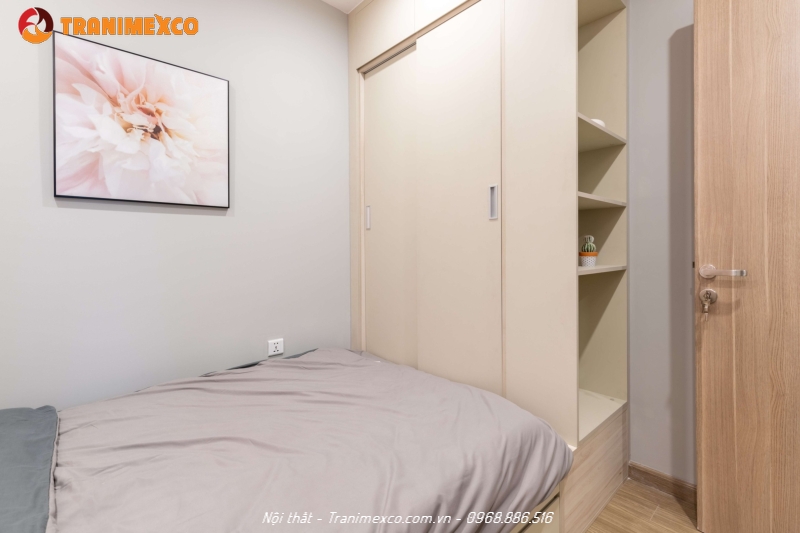 Bố trí nội thất phòng ngủ theo phong cách thiết kế tối giản mang tính thẩm mỹ cao 