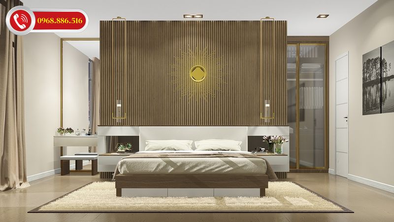 Thiết kế phòng ngủ 20m2 được thiết kế tinh tế ấn tượng với nội thất đơn giản