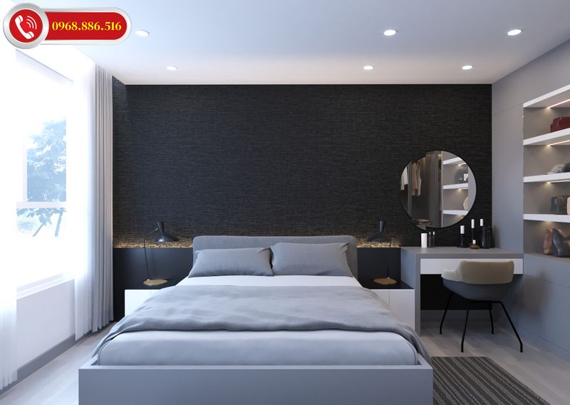 Phòng ngủ đẹp cho nữ được thiết kế ứng dụng những tông màu đơn giản nhất