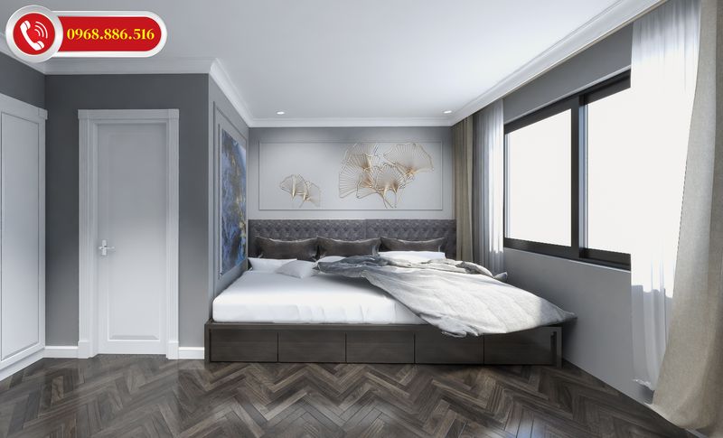 Phòng ngủ đẹp cho nữ phong cách Luxury thường được ứng dụng trong các không gian phòng ngủ có diện tích lớn