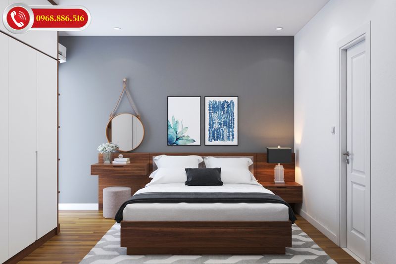 Mẫu phòng ngủ đẹp cho nữ ứng dụng phong cách thiết kế hiện đại