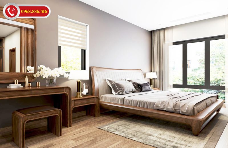 Nội thất phòng ngủ thiết kế với chi tiết mềm mại nhẹ nhàng