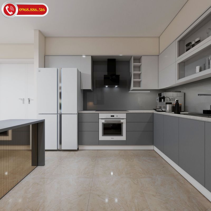 Phong cách này thường được ứng dụng thiết kế những căn bếp đẹp cho nhà chung cư