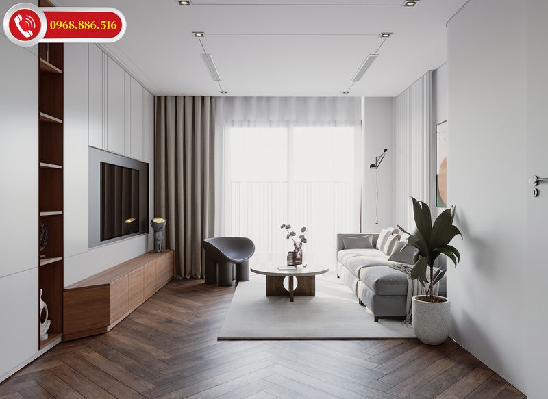 Thiết kế phòng khách tận dụng triệt để nguồn ánh sáng tự nhiên tạo không gian mở nhẹ nhàng