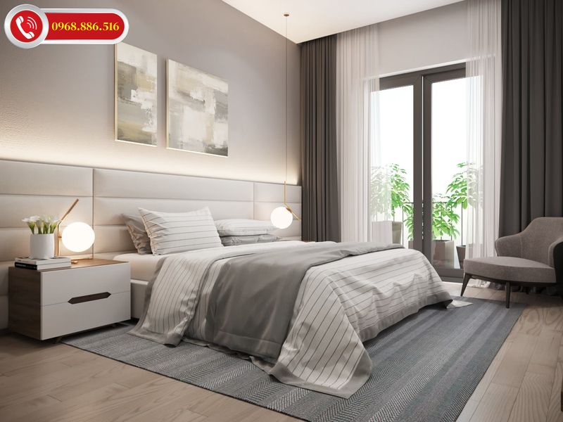 Mẫu thiết kế phòng ngủ với tông màu tối giản tinh tế ấn tượng