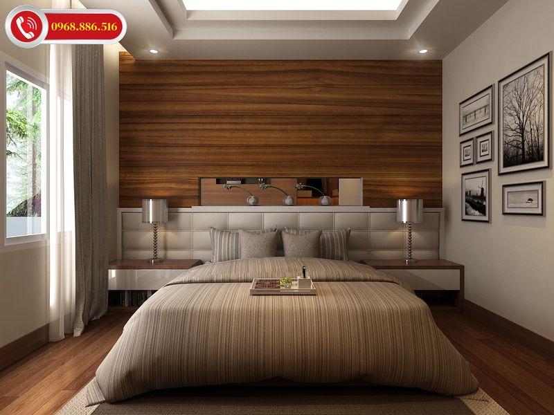 Thiết kế nội thất phòng ngủ đẹp dành cho nữ với thiết kế đơn giản nhẹ nhàng