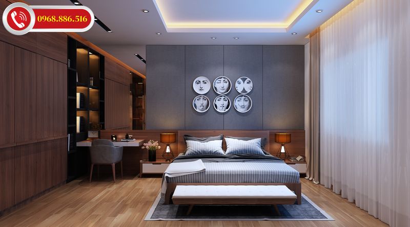 Mẫu thiết kế phòng ngủ hiện địa nhẹ nhàng tinh tế ấn tượng