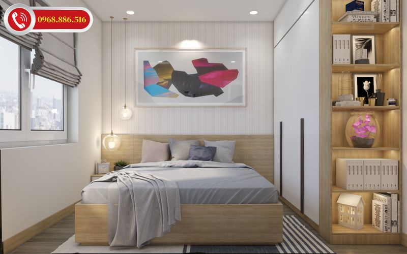 Không gian phòng ngủ đẹp với diện tích 7m2 đơn giản tinh tế