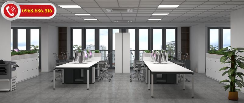 Không gian làm việc của nhân viên được thiết kế tiện nghi
