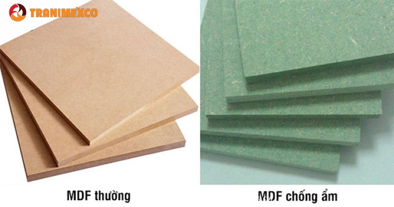 Gỗ MDF An Cường có 2 loại cơ bản là gỗ MDF thường và gỗ MDF lõi xanh chống ẩm
