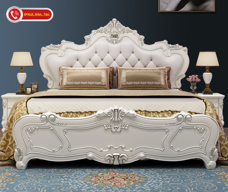 Mẫu giường gỗ Sồi phong cách cổ điển sang trọng đẳng cấp
